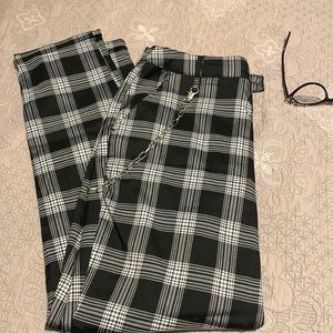 Euc Hot Topic Black and white checkered EMO pants size XL